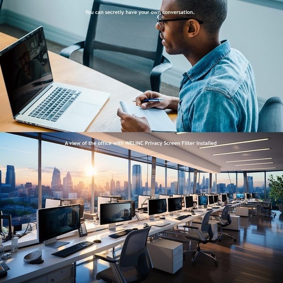24" Privacy Screen Filter for Monitor 16:9 Anti-Glare Anti-Scratch Protector - Picture 9 of 10